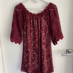 Altard State off the shoulder lace dress